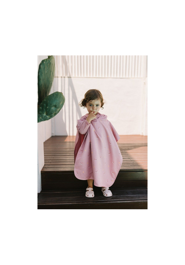 Poncho de Playa Whale Pink Monnëka