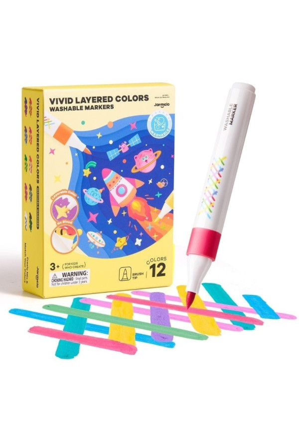 Rotuladores por capas lavables VIVID COLORED (12 ud.) JARMELO