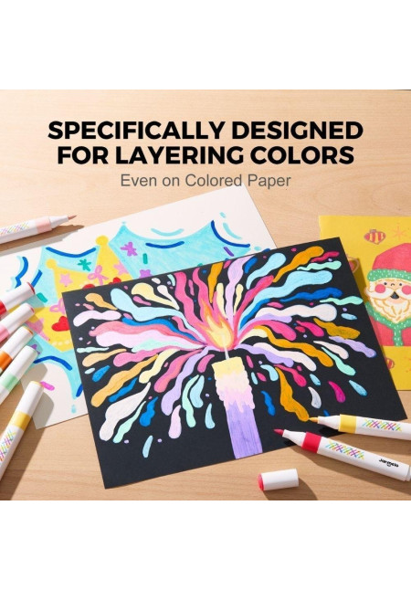 Rotuladores por capas lavables VIVID COLORED (12 ud.) JARMELO