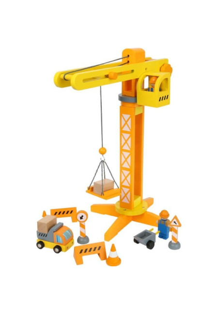 Grúa con materiales para la construcción SMALL FOOT