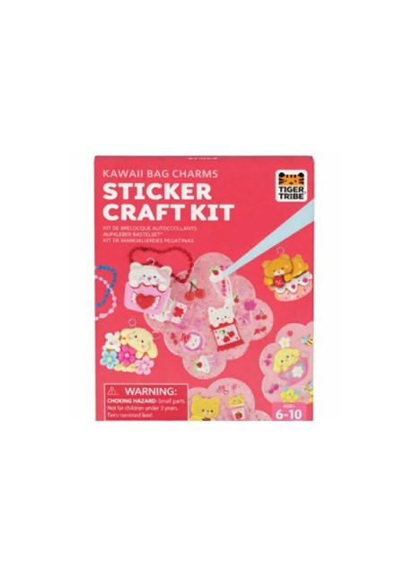 Bag Charms Sticker Kraft Kit - Kawai TIGER TRIBE