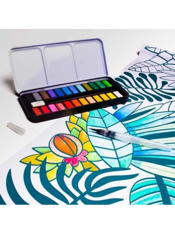 PALETA DE ACUARELAS OMY 24 COLORES