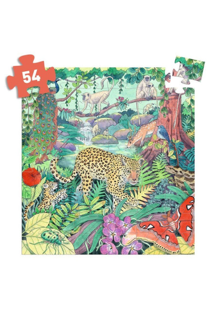  PUZZLE Silueta Jungla india DJECEO