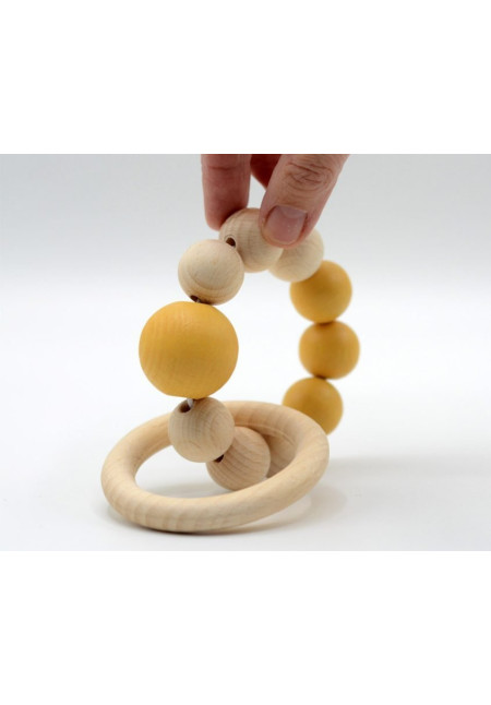 Sonajero de madera Pulsera: ocre A PUNT