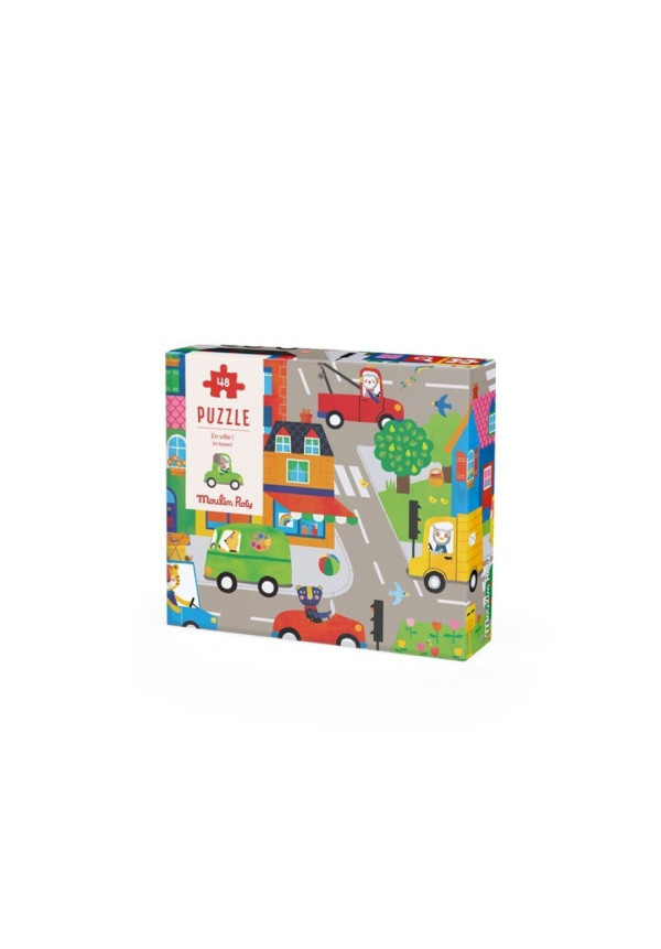 Puzzle En la ciudad (48 piezas) Popipop MOULIN ROTY