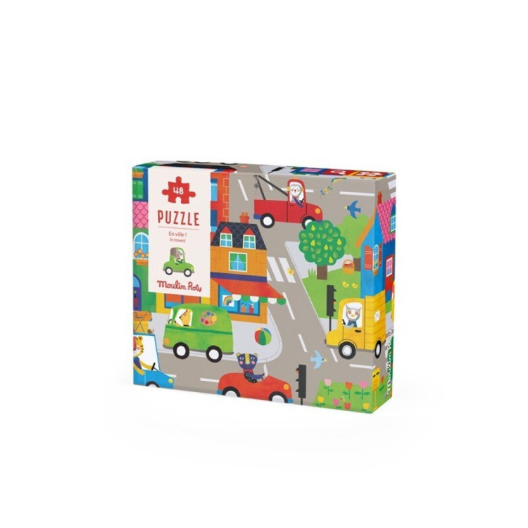 Puzzle En la ciudad (48 piezas) Popipop MOULIN ROTY