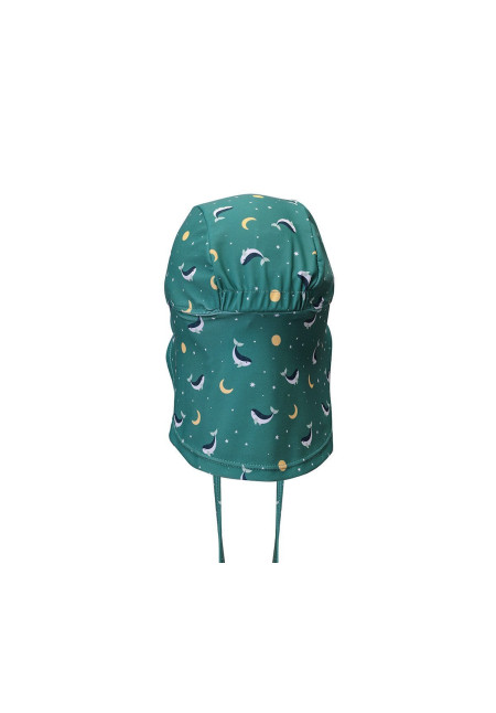 Gorro Playa Bebé Whale Teal Monnëka