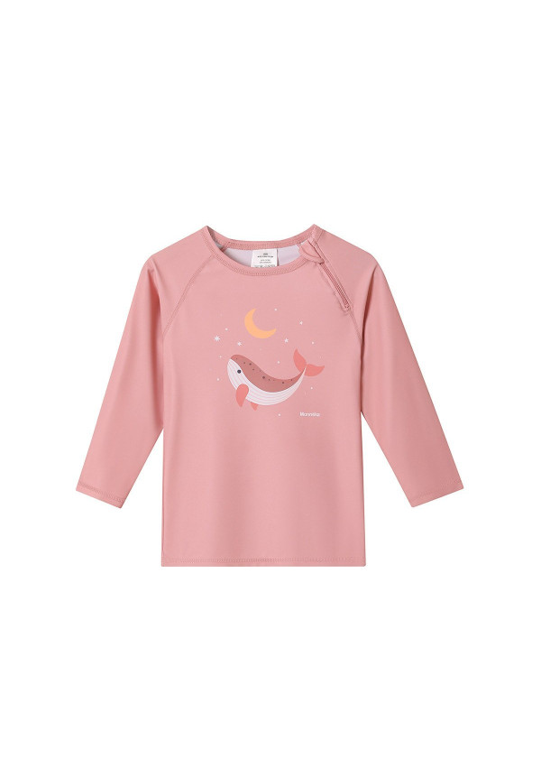 Camiseta Protección Solar Manga Larga Whale Pink Monnëka