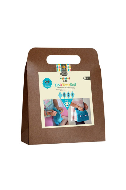 Kit de crochet: bolso conejo azul A PUNT