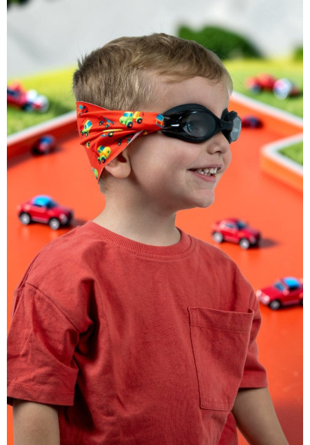 Gafas infantiles negras con turbante Coches