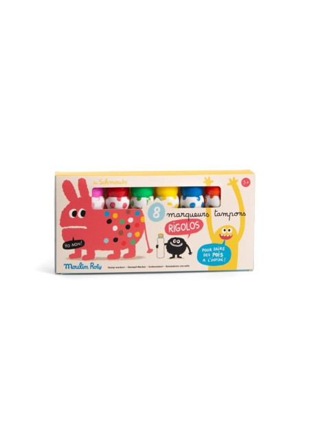 Caja 8 marcadores tampón Schmouks MOULIN ROTY