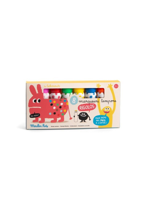 Caja 8 marcadores tampón Schmouks MOULIN ROTY