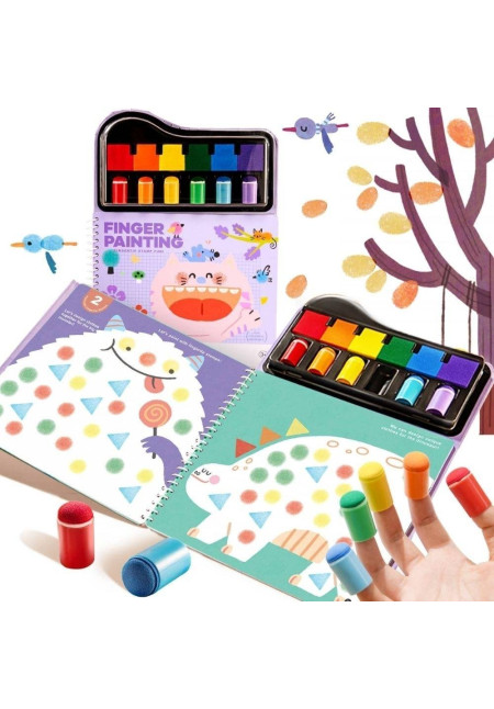 Libro creativo con pintura FINGERTIP STAMP FUN JARMELO