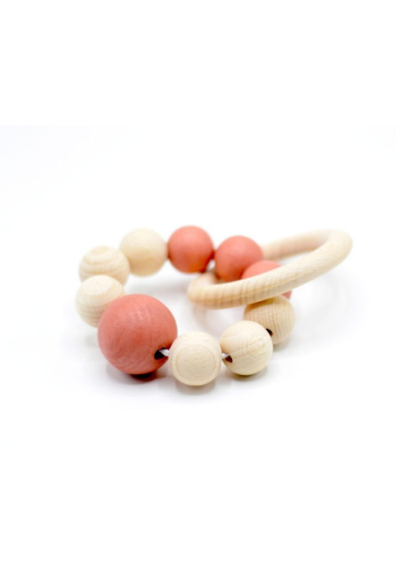 Sonajero de madera Pulsera: rosa A PUNT
