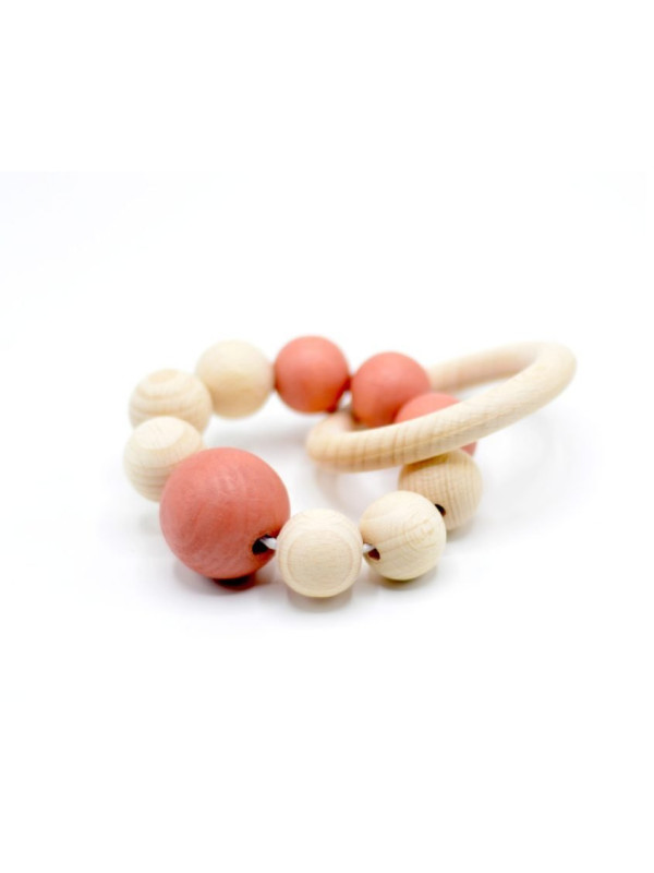 Sonajero de madera Pulsera: rosa A PUNT