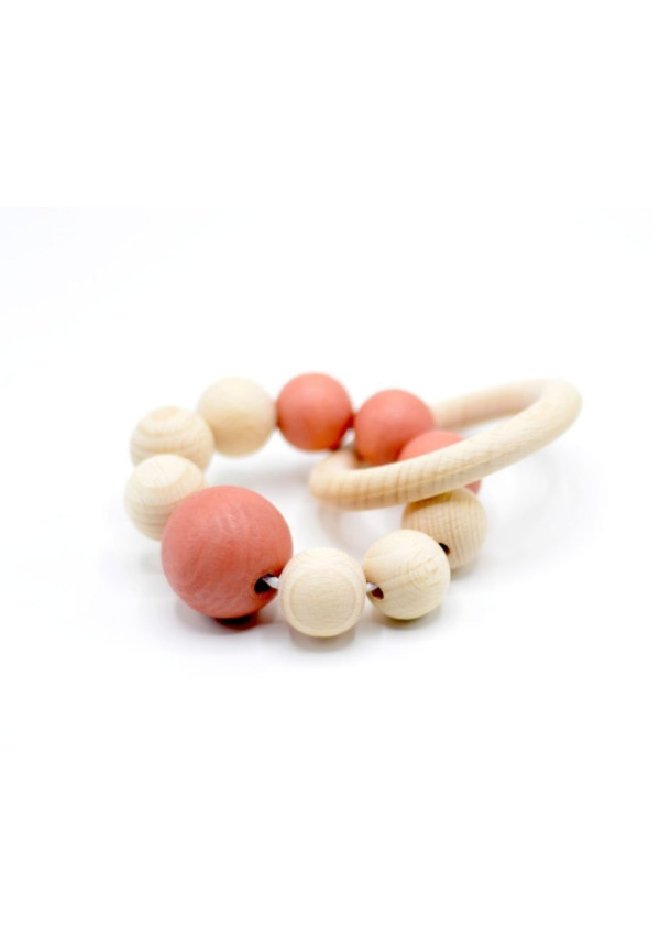 Sonajero de madera Pulsera: rosa A PUNT