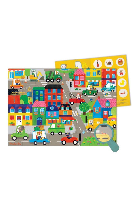 Puzzle En la ciudad (48 piezas) Popipop MOULIN ROTY