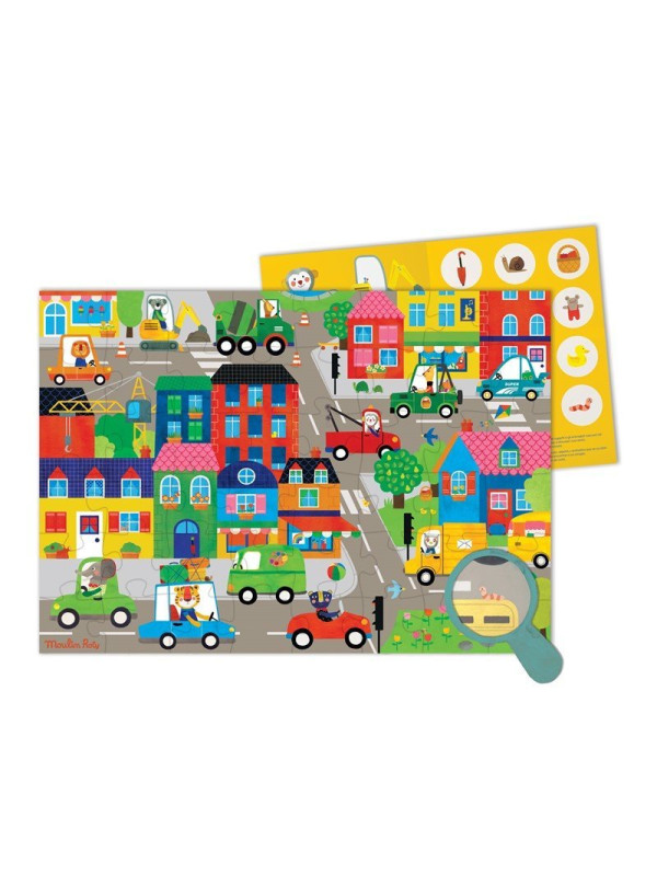 Puzzle En la ciudad (48 piezas) Popipop MOULIN ROTY