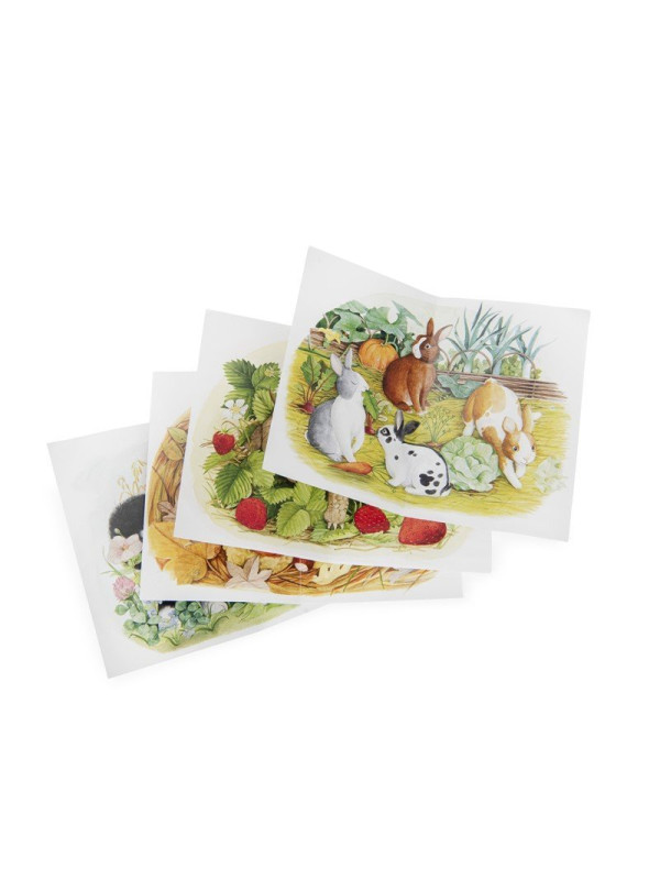 4 mini puzzles Animales (4x12 piezas) MOULIN ROTY