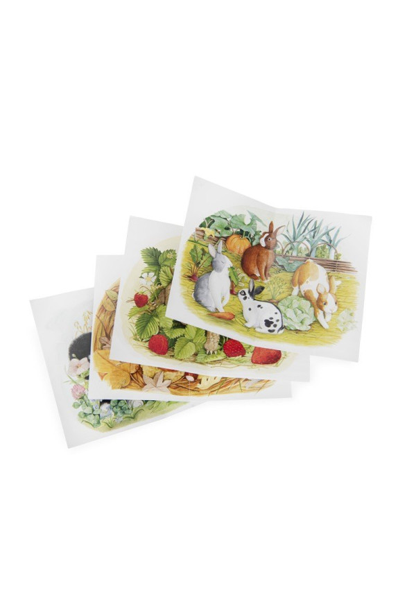 4 mini puzzles Animales (4x12 piezas) MOULIN ROTY