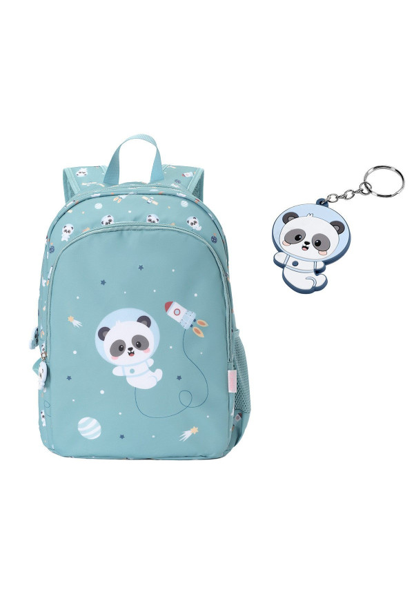 Mochila Mediana Pandas in Space + Llavero Personalizable