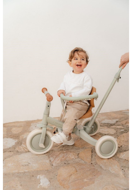 TRICICLO CON BARRA VERDE LITTLE DUTCH