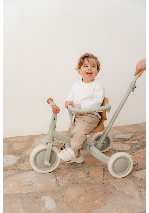 TRICICLO CON BARRA VERDE LITTLE DUTCH