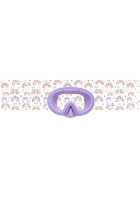 Máscaras junior moradas con turbante Arcoiris