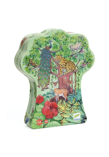  PUZZLE Silueta Jungla india DJECEO