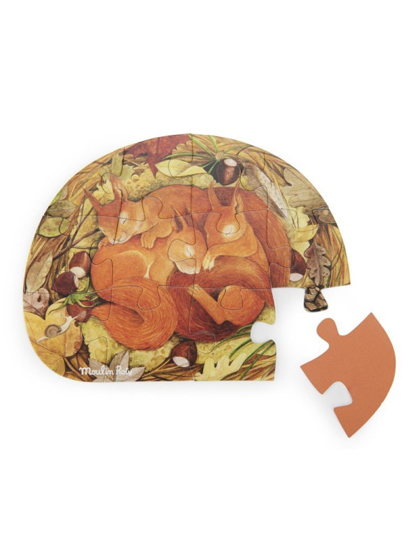 4 mini puzzles Animales (4x12 piezas) MOULIN ROTY