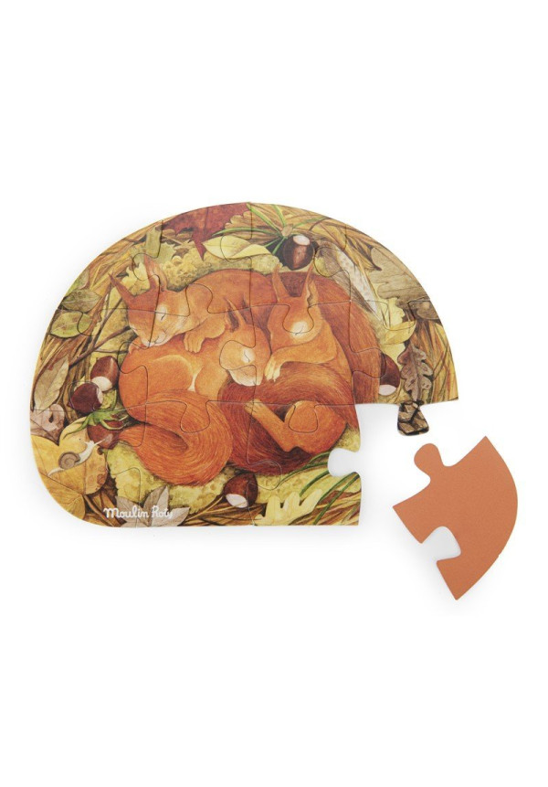 4 mini puzzles Animales (4x12 piezas) MOULIN ROTY