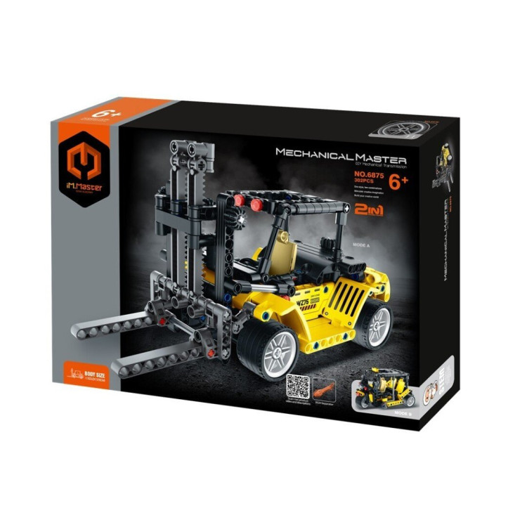 iMMaster Carretilla elevadora y coche turístico de tres ruedas 2 en 1 - 301 pzas.