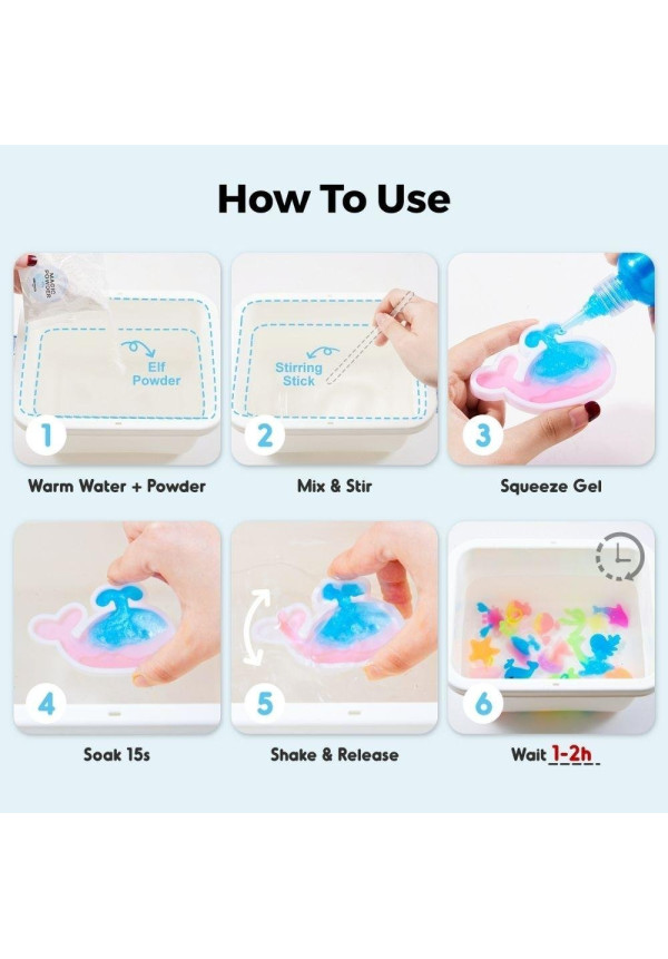 Set figuritas de gel 3D en agua JARMELO