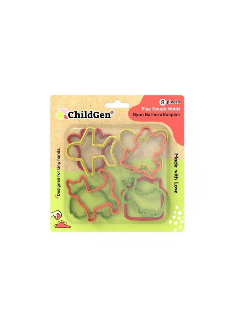 MOLDES PARA ARENA/PLASTILINA (8 ud.)