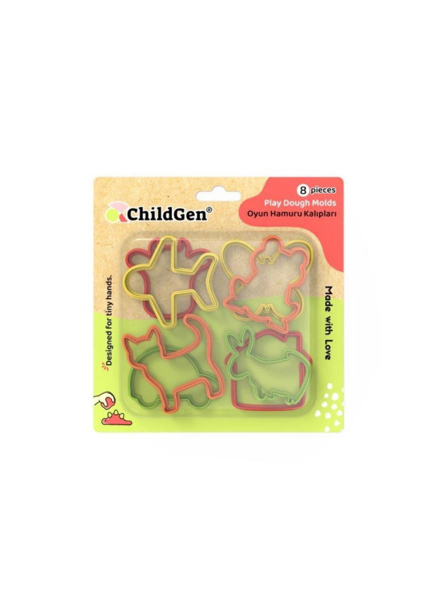 MOLDES PARA ARENA/PLASTILINA (8 ud.)