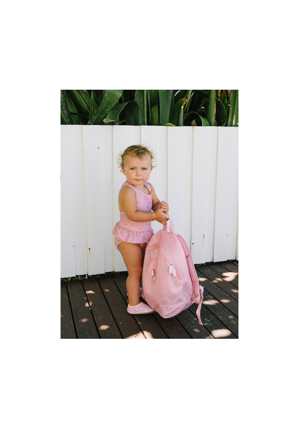 Mochila Infantil Antiarena Whale Pink Monnëka