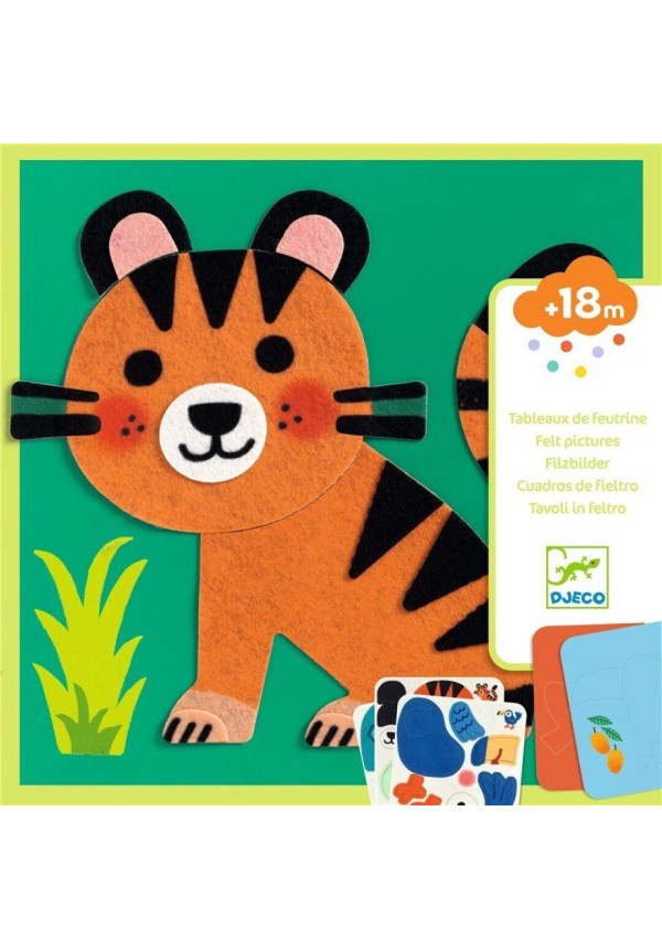 Collage Tableros fieltro Animales suaves DJECO