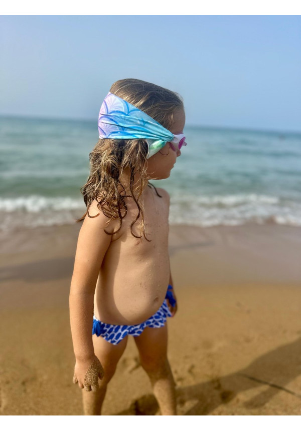Gafas infantiles rosas con turbante Sirenas