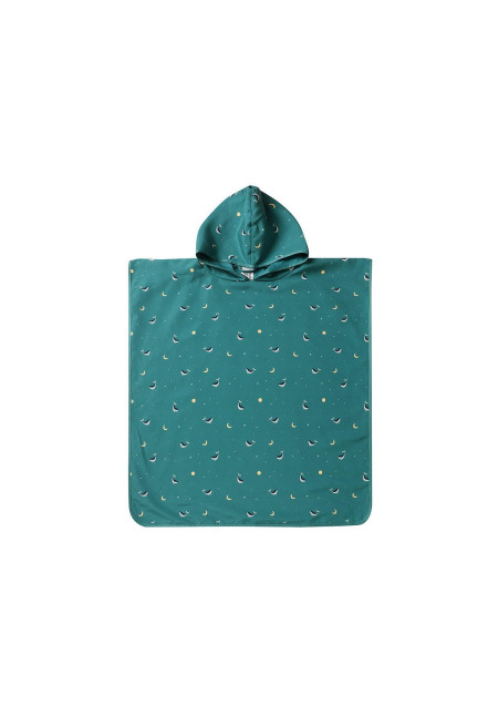 Poncho de Playa Whale Teal Monnëka