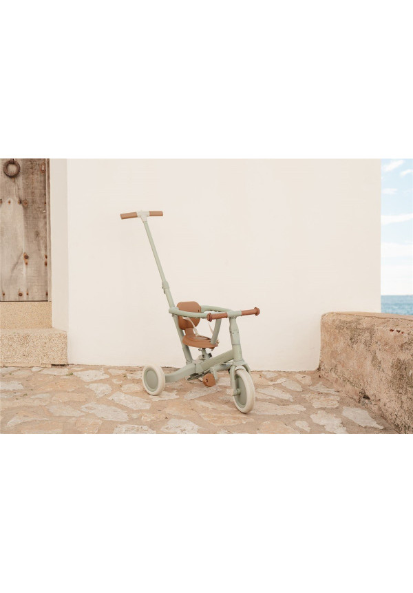 TRICICLO CON BARRA VERDE LITTLE DUTCH