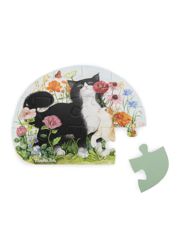 4 mini puzzles Animales (4x12 piezas) MOULIN ROTY