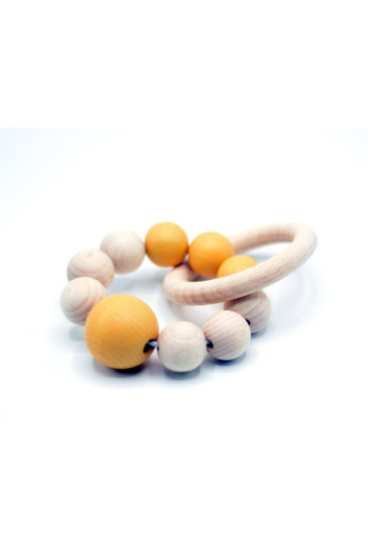 Sonajero de madera Pulsera: ocre A PUNT