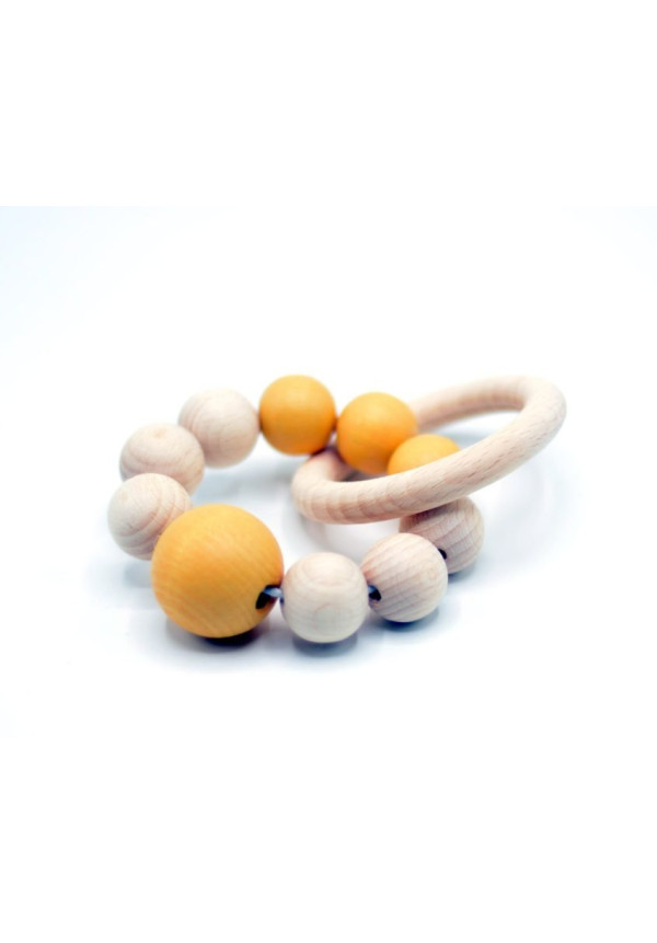 Sonajero de madera Pulsera: ocre A PUNT