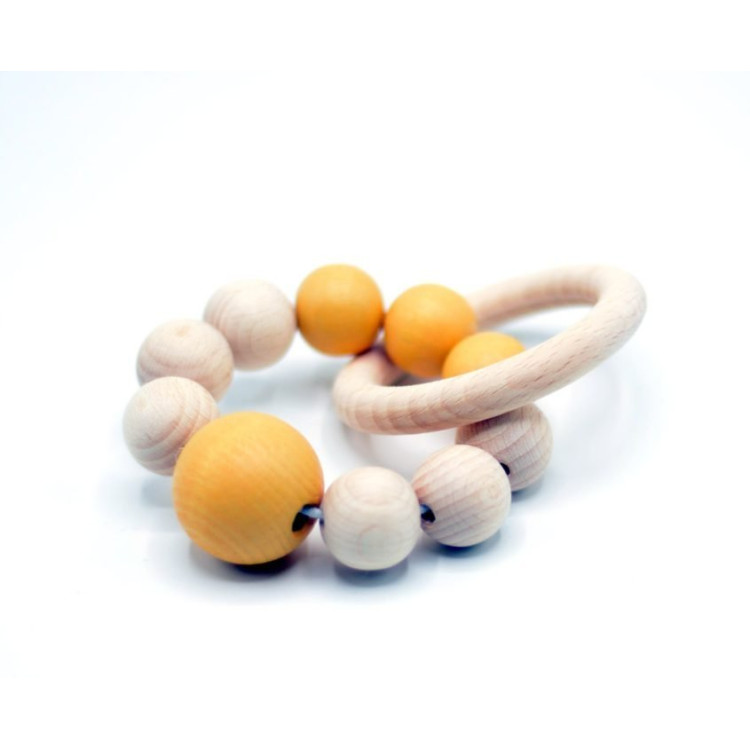 Sonajero de madera Pulsera: ocre A PUNT