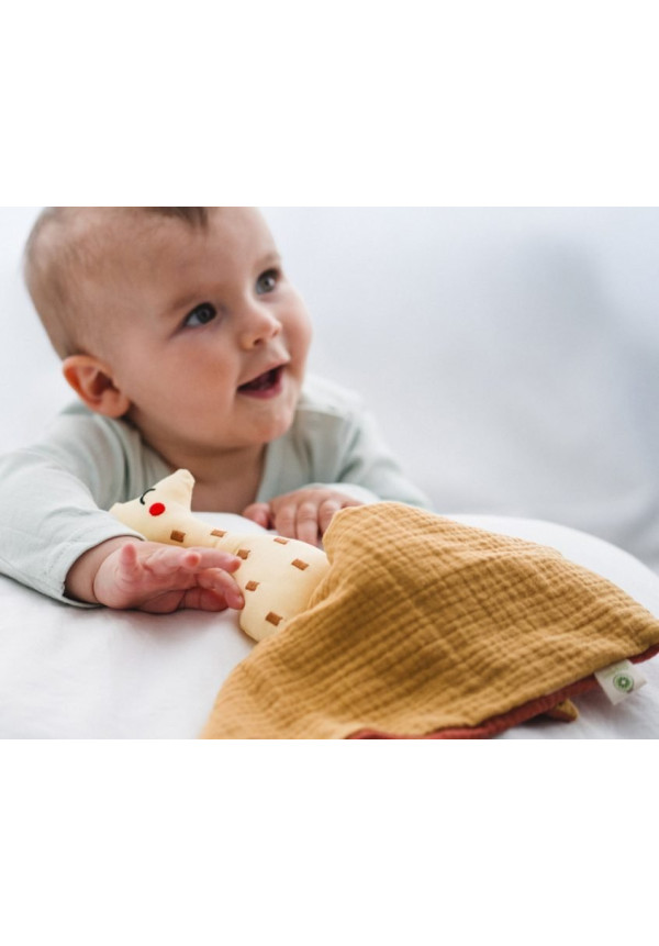 Peluche para dormir de algodón orgánico: Jirafa A PUNT