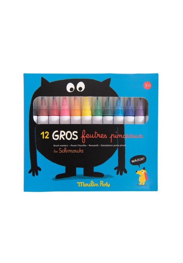 Caja 12 rotuladores punta pincel Schmouks