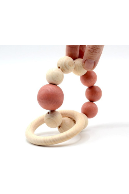 Sonajero de madera Pulsera: rosa A PUNT