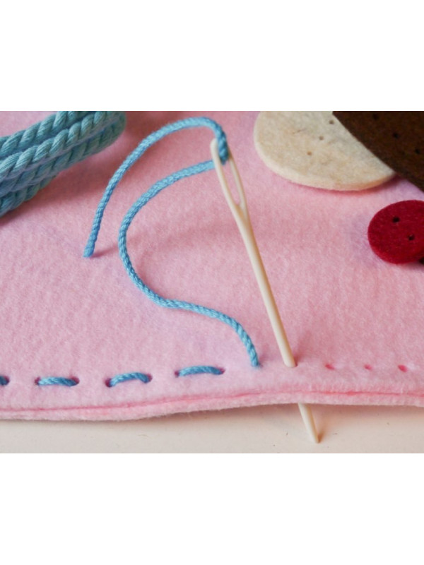 Kit de costura bolso: Gato rosa A PUNT