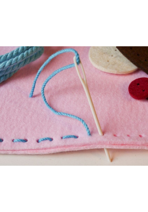 Kit de costura bolso: Gato rosa A PUNT