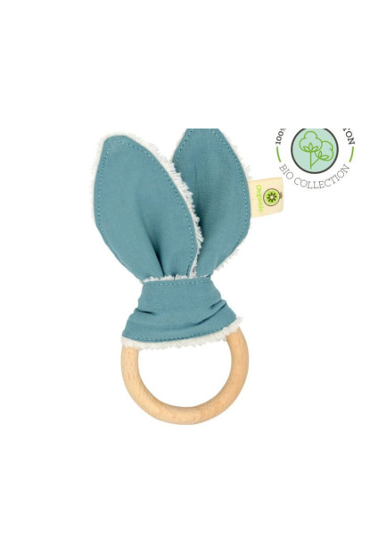 Anilla mordedor conejo de algodón orgánico: Menta A PUNT